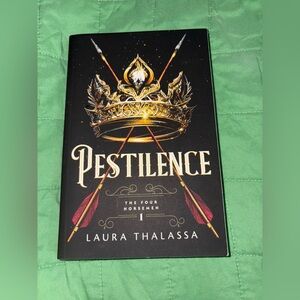 Pestilence Book with Gold Crown Design